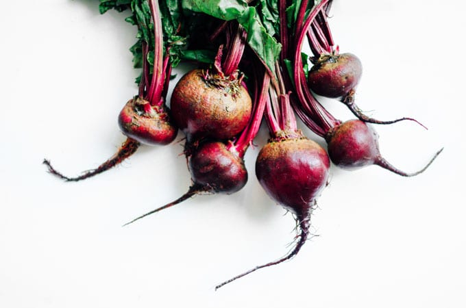 Picture of beets on a white background