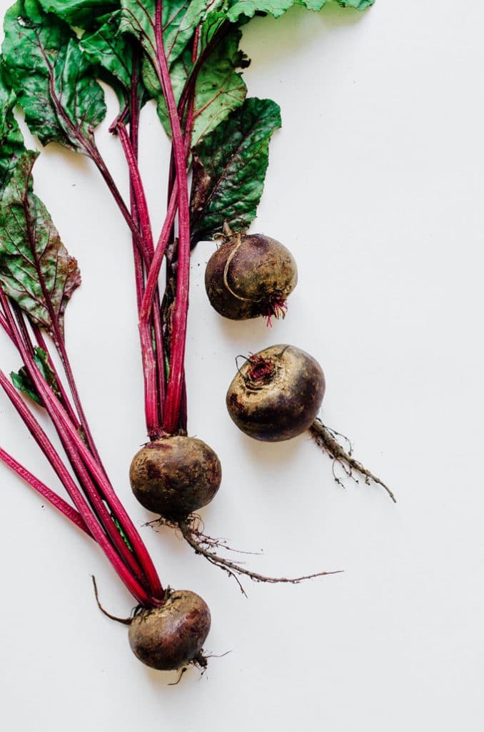 Picture of beets on a white background
