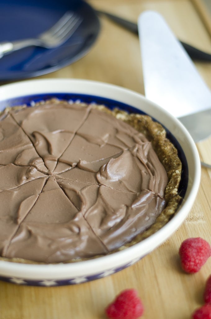 Chocolate Mousse Pie with silken tofu 