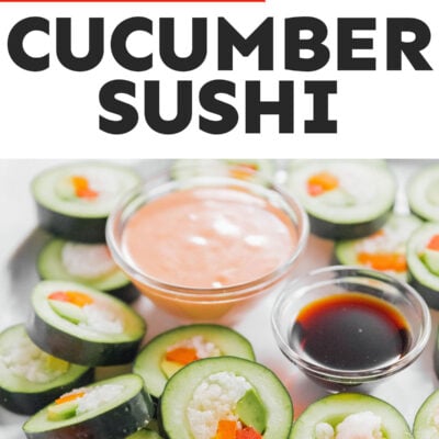 Stuffed cucumber sushi