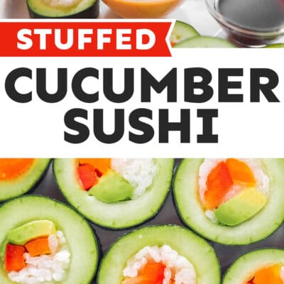 Stuffed cucumber sushi