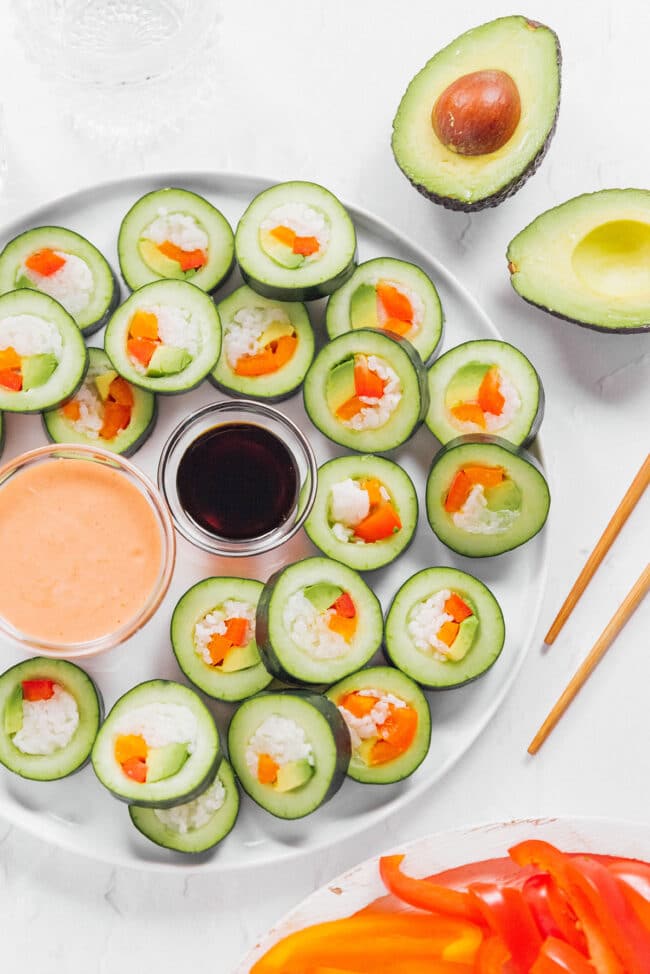 Cucumber Sushi Rolls - Cold Lunch Ideas