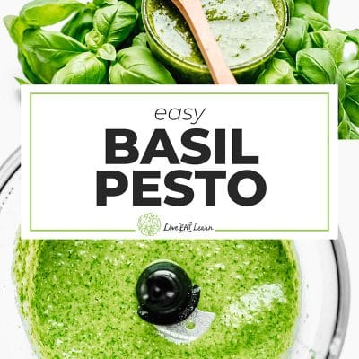 Pesto in a food processor