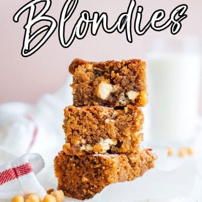 Gluten-free chickpea blondies stacked