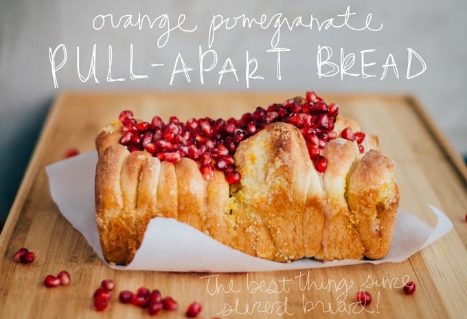 Orange Pomegranate Pull Apart Bread