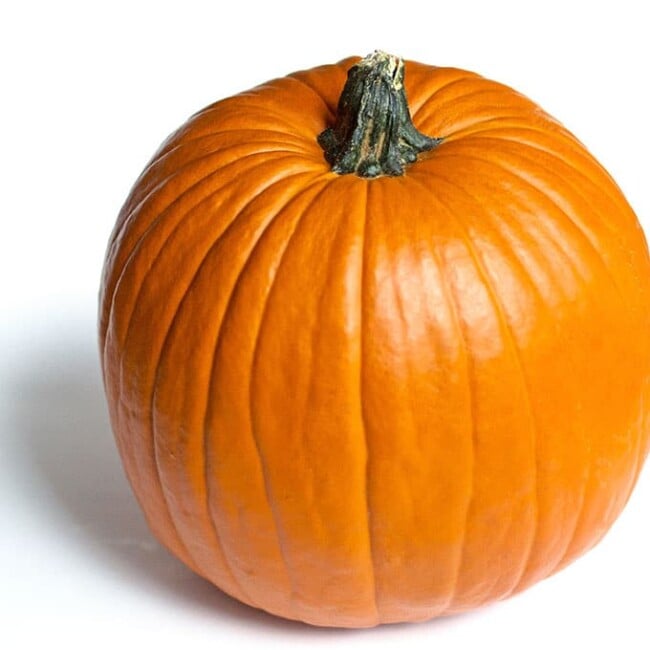 Photo of a pumpkin on a white background