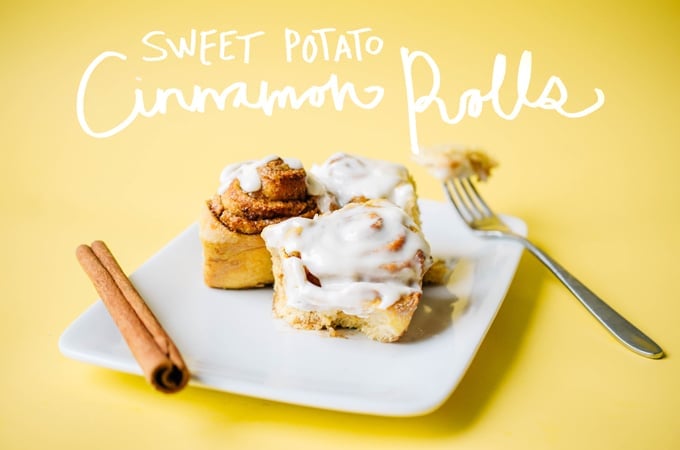These Sweet Potato Cinnamon Rolls are made with whole wheat flour and mashed sweet potatoes, packing in the nutrients while keeping the same decadently delicious cinnamon roll taste!