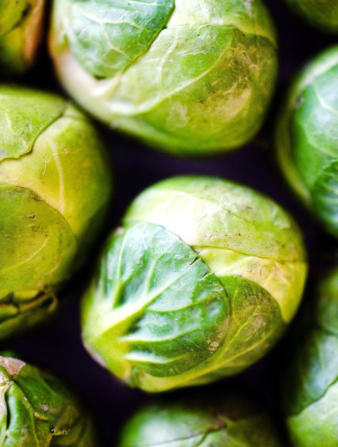 Close up photo of Brussels sprouts