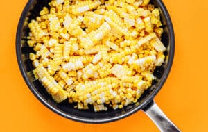 Corn in a pan