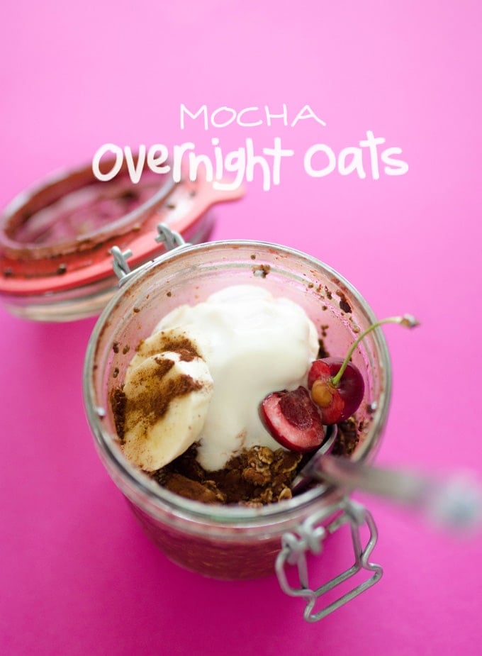 These Mocha Overnight Oats are like morning in a jar! With fruit, oats, and coffee, this is a breakfast that will get you energized in no time.