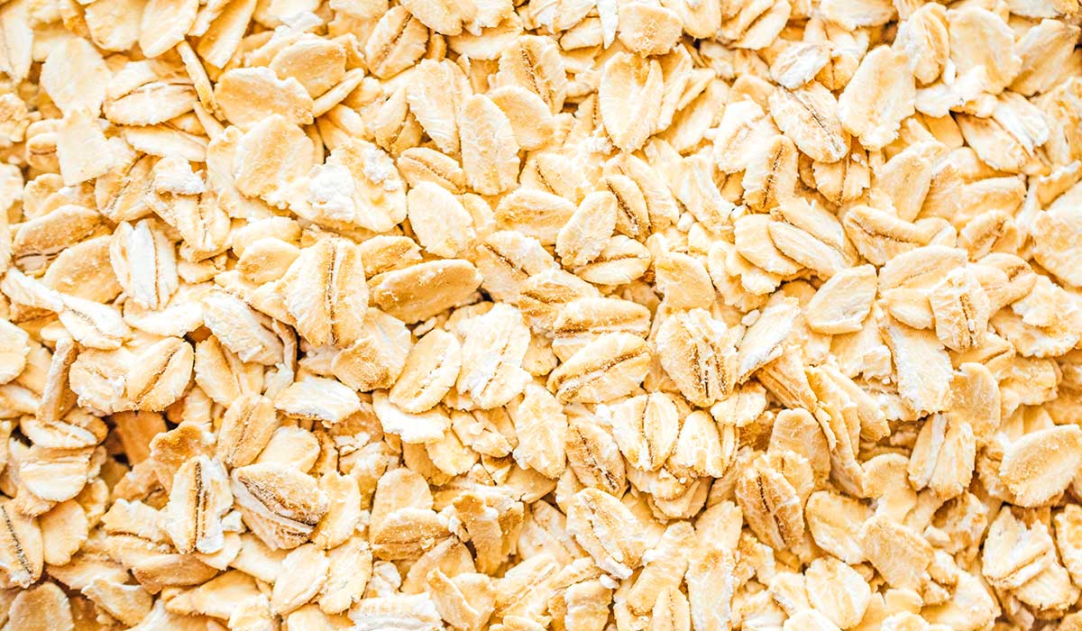 Rolled oats close up photo