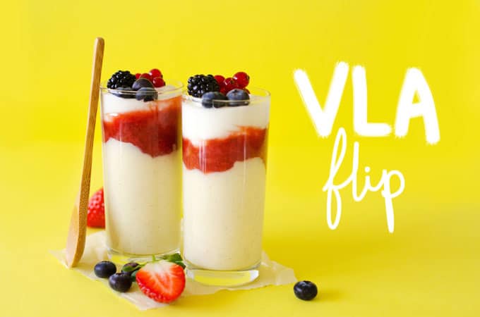 This Homemade Vlavlip is a healthy take on the classic Dutch custard, vla! With creamy custard, a dash of yogurt, and a bit of jam, these are as tasty as they are easy!