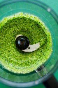 Got extra greens? Make some Leafy Greens Pesto! Here are 3 recipes for carrot top, spinach, and watercress pesto (all in under 5 minutes!)