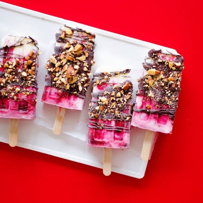These Chocolate Covered Cherry Yogurt Popsicles are an easy-to-make, healthy, and tasty treat to make this summer. If you need a reason to finally break out that old popsicle mold, this is it.