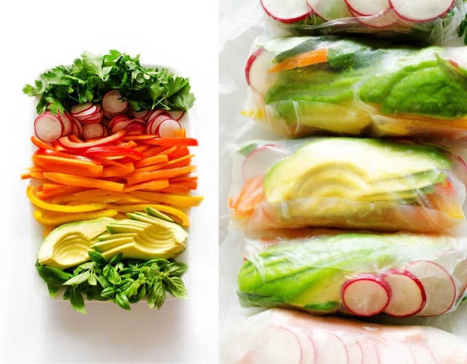 Craving something fresh and delicious (with a little "wow factor" thrown in)? These Vegan Rainbow Spring Rolls are as tasty as they are colorful!
