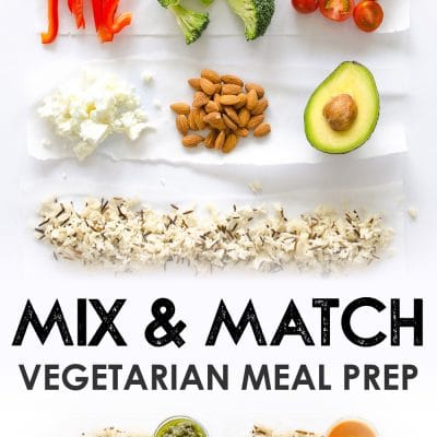 Want to get into meal prepping, but overwhelmed by how to make your meals? I've created a formula for the easiest, tastiest vegetarian meal prep recipe...Mix & Match Meal Prep!