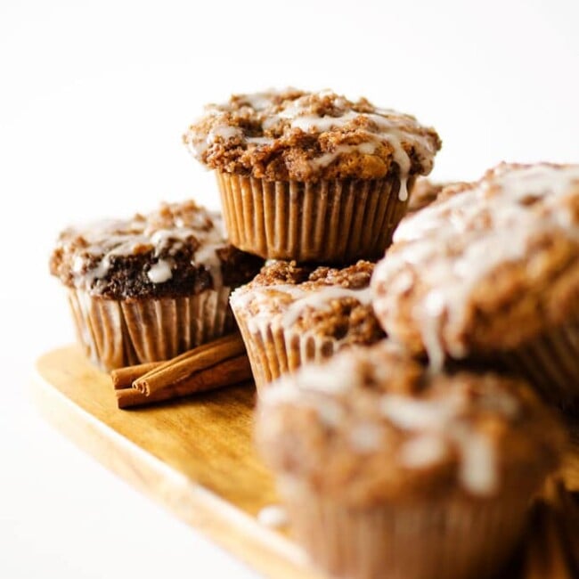 The holidays just got healthier! These Coffee Cake Muffins are made moist with the help of almond butter and made delicious by the addition of coffee.