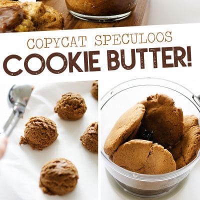 Creamy, dreamy, eat-with-a-spoon Homemade Speculoos Cookie Butter with homemade spiced Dutch cookies whipped into a delicious spread.