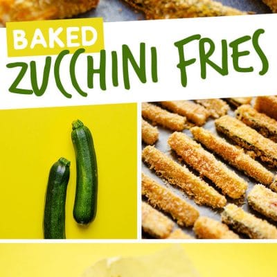 These Baked Zucchini Fries are a deliciously healthy alternative to your usual fries! They have a crispy panko and parmesan breading and become even more addictive with a yogurt and gorgonzola dipping sauce.