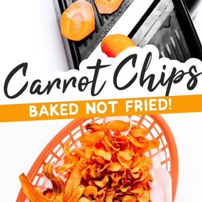 Carrot chips in a basket on a white background