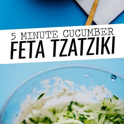 This Feta Tzatziki Sauce takes everything great about our two favorite Mediterranean flavors - feta and tzatziki - and fuses them together in a tangy, creamy, refreshing sauce that's perfect with everything!