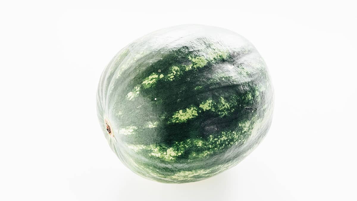 Large watermelon on a white background