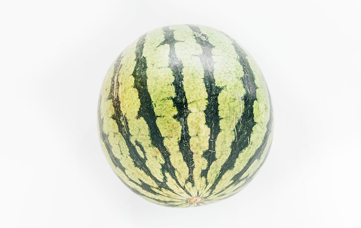 Small watermelon on a white background
