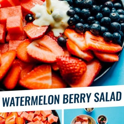 Gather up your summer fruits and toss them together into this simple Watermelon Berry Fruit Salad.