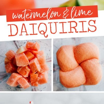 For when you’re craving a cocktail that can cool you off in the summer heat, this Frozen Watermelon Daiquiri is the answer, taking almost no time to prepare (and with just a handful of ingredients)!