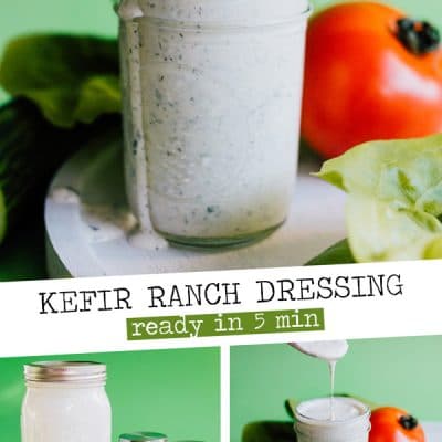 You can make your own Kefir Ranch Dressing at home with just a quick mix of herbs you probably already have in your spice cabinet.