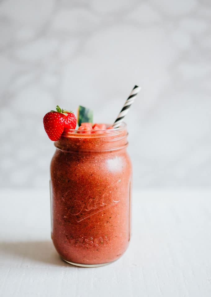 This recipe is as unique as it is delicious...Watermelon Rind Smoothie! A waste free smoothie that’s hydrating, refreshing, and perfect for bringing along on your summer adventures!