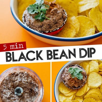 For when you need a tasty tortilla chip dip recipe but don’t have more than 5 minutes to spare, this Easy Black Bean Dip recipe is coming to the rescue.