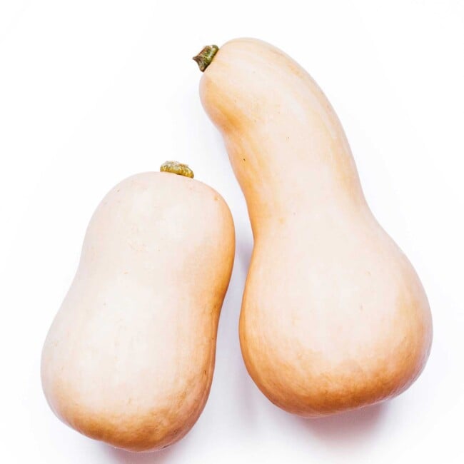 Butternut squash on a white background