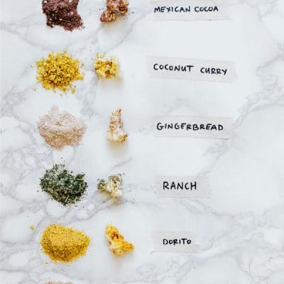 Making homemade popcorn seasoning is so much easier than you would think. Today I’m showing you how to make 7 of my favorite flavors, from herby ranch to gingerbread!