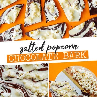 Tis the season for giving food as gifts! And if there’s one unique and delicious gift you should give this holiday season, it’s this Healthy Chocolate Bark with Salted Popcorn.