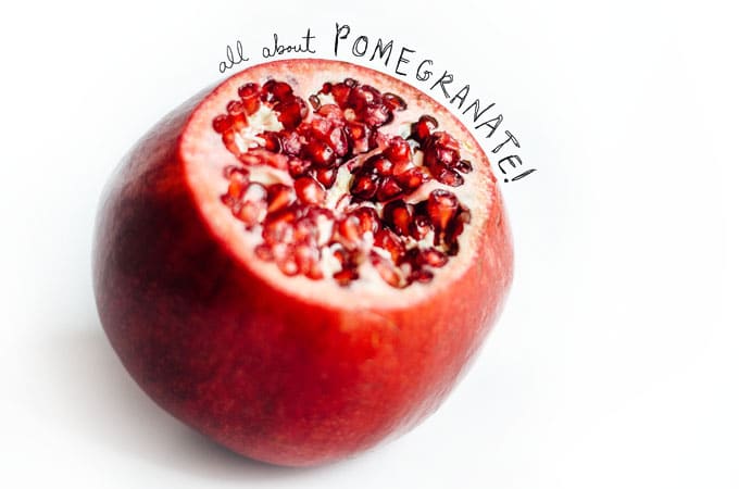 Picture of a pomegranate on a white background