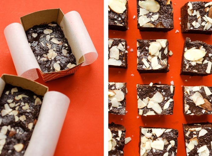 With just 6 ingredients (and no added sugar), making this No Cook Chocolate Vegan Fudge is as simple as mixing everything together and cutting into deliciously festive fudge blocks!