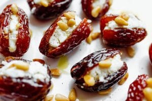 For a quick and delicious appetizer, these warm and cheesy Roasted Goat Cheese Stuffed Dates are about to become your new go-to.