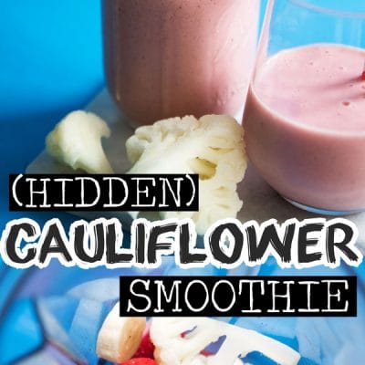 This Hidden Cauliflower Strawberry Banana Smoothie has a serving of low-calorie veggies (without compromising on that classic strawberry banana flavor)!