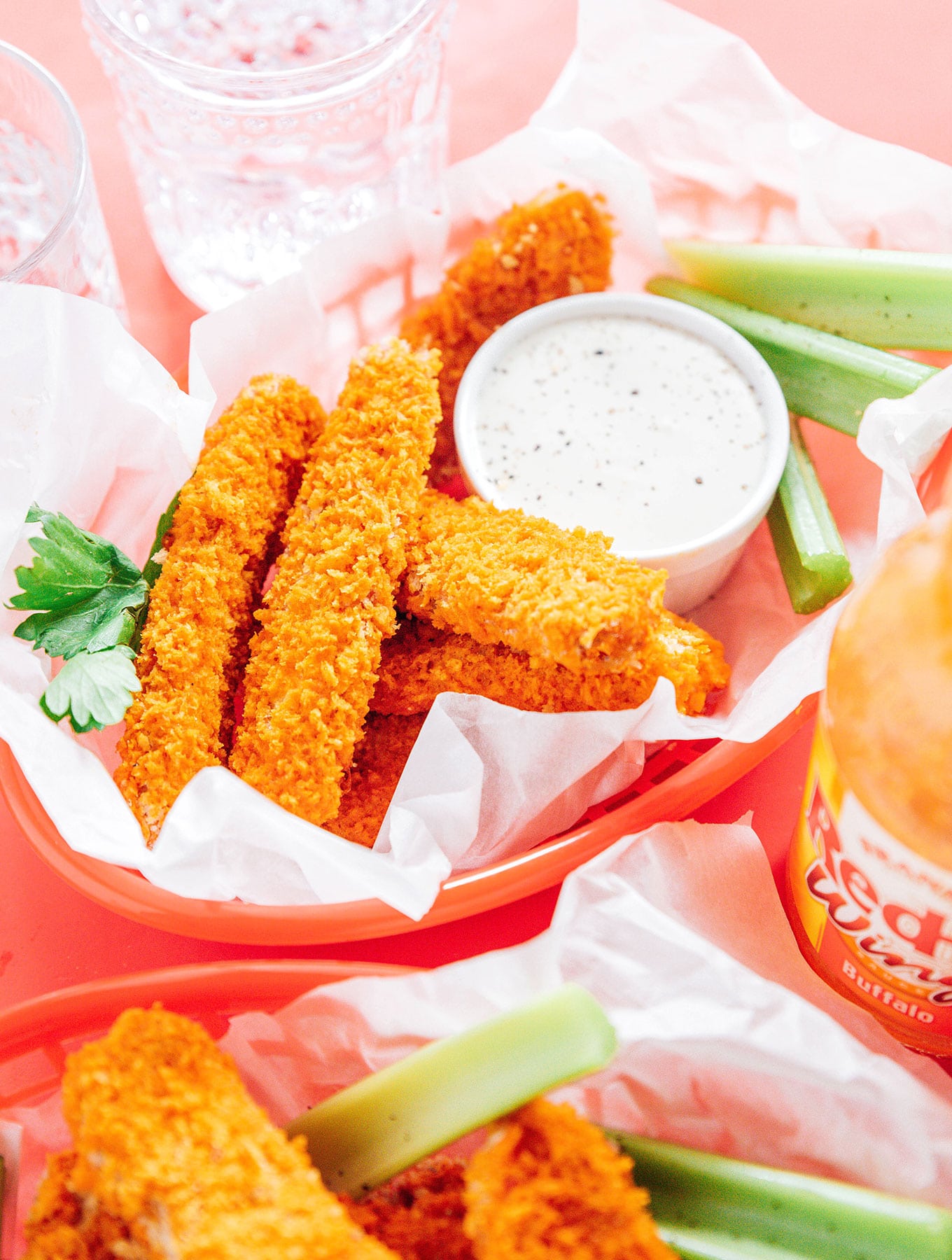 Baked Buffalo Tempeh Tenders