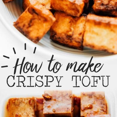 Crispy tofu recipe in an air fryer - This vegan air fried tofu tastes like it's straight from the deep fryer (while being way lower in fat).
