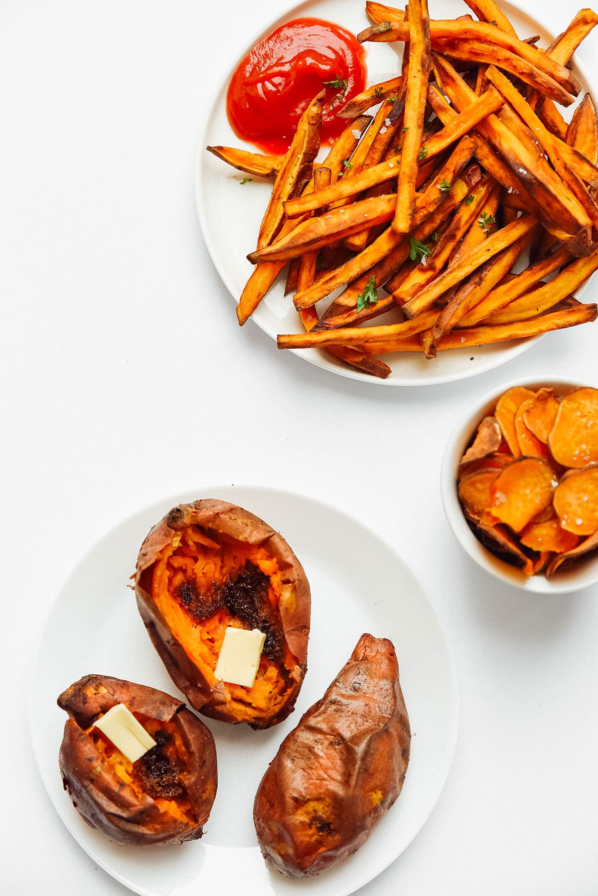 Sweet potatoes cooked in the air fryer.