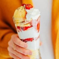 Banana nice cream sundaes in a glass - Satisfy your sweet tooth with this creamy and customizable 1-ingredient Banana Nice Cream!