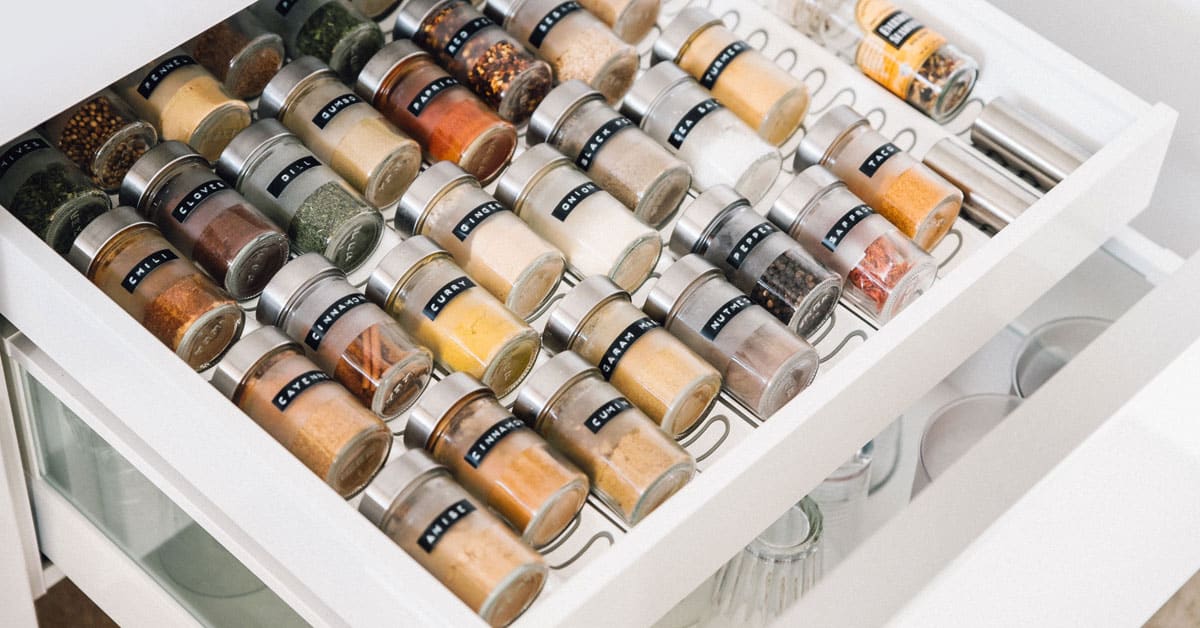 How To Organize Your Spice Drawer Step, How To Organize Spice Cabinet