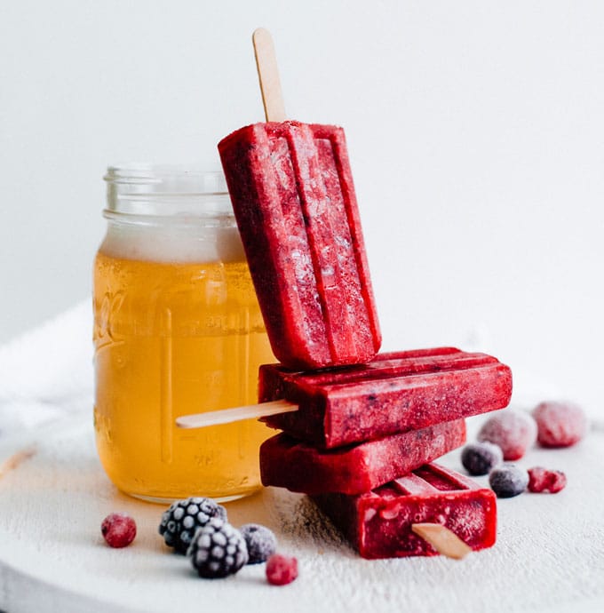 Popsicles on white background - With innovative and undeniably refreshing recipes for the whole family, For The Love OF Popsicles cookbook is your one-stop-shop for modern, unique pops from A to Z.
