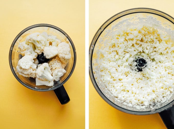 How to make low carb cauliflower fried rice recipe using a food processor