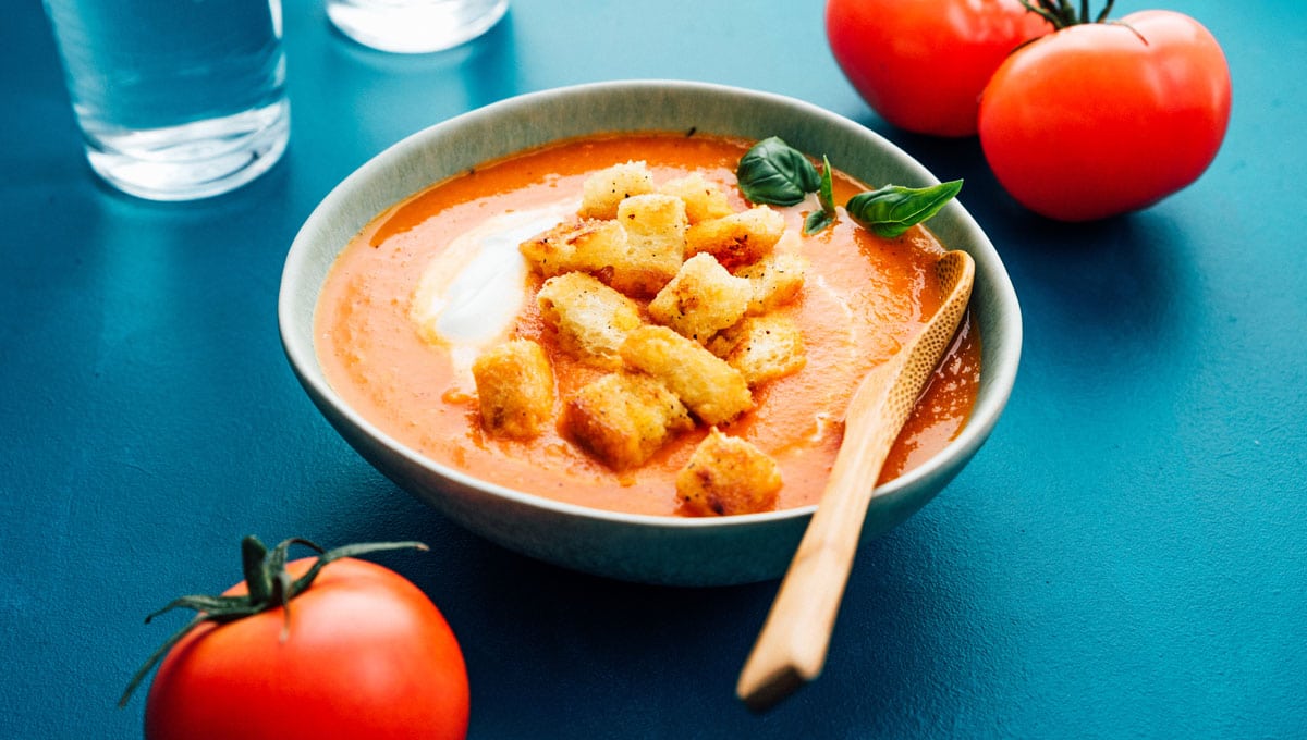 Fresh Tomato Soup with Basil | Live Eat Learn