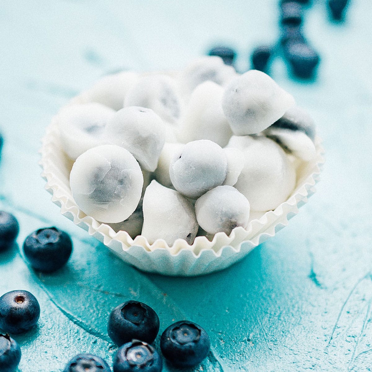 Frozen Yogurt Covered Blueberries (2 Ingredients!)