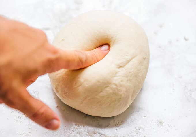 Finger poke test for pizza dough