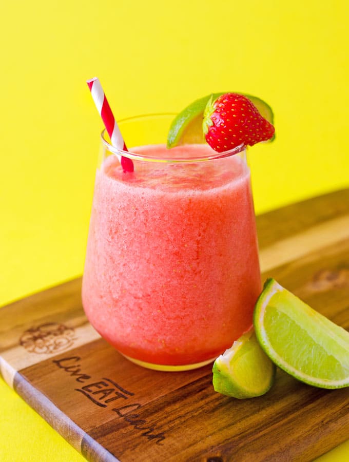 Strawberry limeade in a glass
